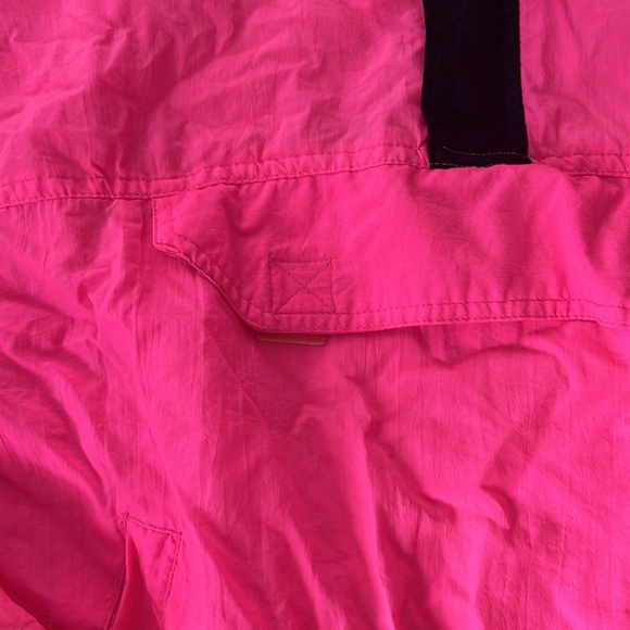 Vintage Throwback Windbreaker Quarter Zip Large Hot Pink - Picture 4 of 6